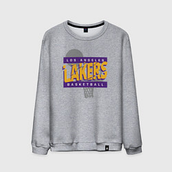 Свитшот хлопковый мужской Lakers basketball play, цвет: меланж