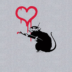 Свитшот хлопковый мужской Rat heart, цвет: меланж — фото 2