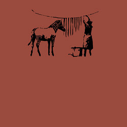 Свитшот хлопковый мужской Banksy zebra, цвет: кирпичный — фото 2