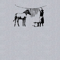 Свитшот хлопковый мужской Banksy zebra, цвет: меланж — фото 2