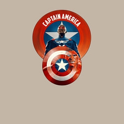 Свитшот хлопковый мужской Captain America: Brave New World, цвет: миндальный — фото 2