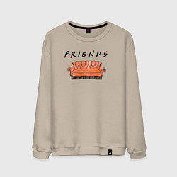 Свитшот хлопковый мужской Friends - logo, цвет: миндальный