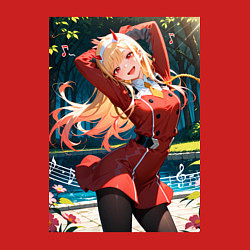 Свитшот хлопковый мужской Марин Китагава косплей 002 Darling in the Franxx, цвет: красный — фото 2