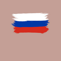 Свитшот хлопковый мужской Флаг россии нарисованный, цвет: пыльно-розовый — фото 2