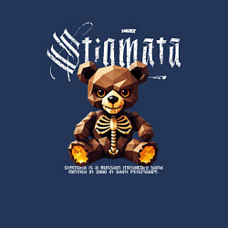 Свитшот хлопковый мужской Stigmata на фоне медвежонка зомби, цвет: тёмно-синий — фото 2
