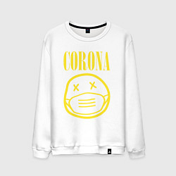 Свитшот хлопковый мужской Nirvana corona, цвет: белый