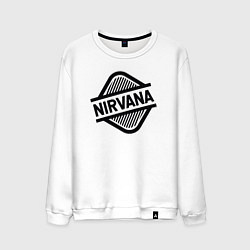 Свитшот хлопковый мужской Nirvana style, цвет: белый