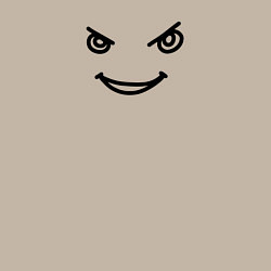 Свитшот хлопковый мужской Хитрый злобный смайлик, цвет: миндальный — фото 2