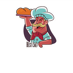 Свитшот хлопковый мужской Лучший шеф, цвет: белый — фото 2