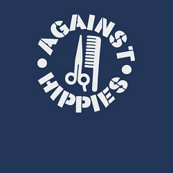 Свитшот хлопковый мужской Против хиппи, цвет: тёмно-синий — фото 2