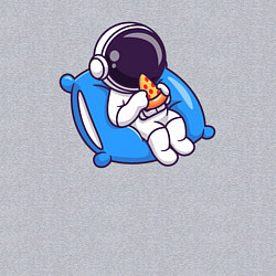 Свитшот хлопковый мужской Spaceman and pizza, цвет: меланж — фото 2