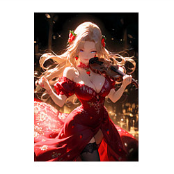 Свитшот хлопковый мужской Девушка в вечернем платье играет на скрипке, цвет: белый — фото 2