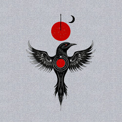 Свитшот хлопковый мужской The night raven, цвет: меланж — фото 2