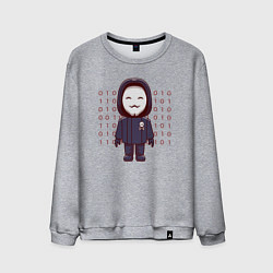 Свитшот хлопковый мужской Anonymous gamer, цвет: меланж