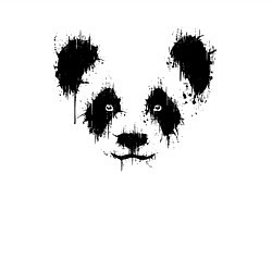 Свитшот хлопковый мужской Морда панды - кляксы, цвет: белый — фото 2