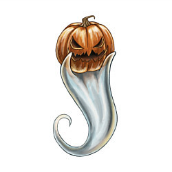 Свитшот хлопковый мужской Дух тыквы, цвет: белый — фото 2