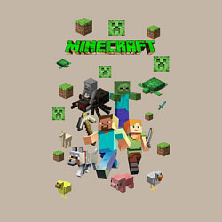 Свитшот хлопковый мужской Steve and Alex minecraft, цвет: миндальный — фото 2