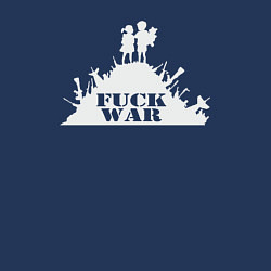Свитшот хлопковый мужской Fuck war, цвет: тёмно-синий — фото 2
