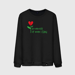 Свитшот хлопковый мужской In memory, цвет: черный