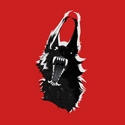 Свитшот хлопковый мужской Оборотень рык, цвет: красный — фото 2