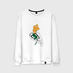 Мужской свитшот Череп птицы с цветком