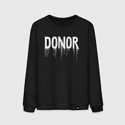 Свитшот хлопковый мужской Донор граффити-стиль, цвет: черный