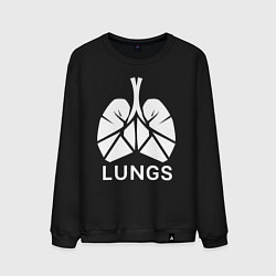 Свитшот хлопковый мужской Легкие сигментарно, цвет: черный