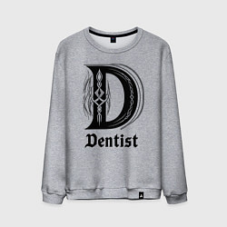 Свитшот хлопковый мужской D - dentist, цвет: меланж