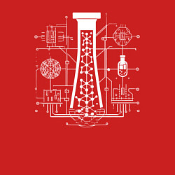 Свитшот хлопковый мужской Технологическая лаборатория фармацевта, цвет: красный — фото 2