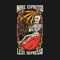Свитшот хлопковый мужской More espresso less depresso, цвет: черный — фото 2