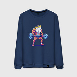 Свитшот хлопковый мужской Жаба-качок, цвет: тёмно-синий
