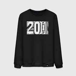 Свитшот хлопковый мужской Граффити стиль 2001, цвет: черный