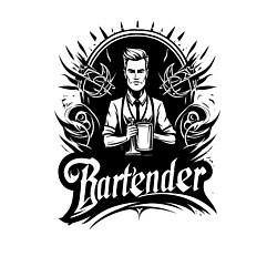 Свитшот хлопковый мужской Бармен орнамент, цвет: белый — фото 2