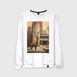 Мужской свитшот Олень и Брутализм
