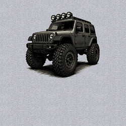 Свитшот хлопковый мужской Черный внедорожник, цвет: меланж — фото 2