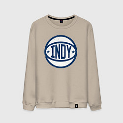 Свитшот хлопковый мужской Indy Pacers ball, цвет: миндальный