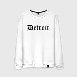 Свитшот хлопковый мужской Detroit Michigan - USA, цвет: белый