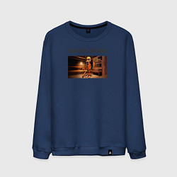 Свитшот хлопковый мужской Tung tung tung Zahar, цвет: тёмно-синий