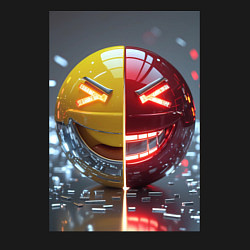 Свитшот хлопковый мужской Смайлик твоего переменного настроения, цвет: черный — фото 2