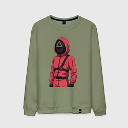 Свитшот хлопковый мужской Страж в аниме стиле, цвет: авокадо