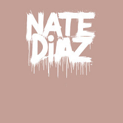 Свитшот хлопковый мужской Граффити логотип Нейт Диас, цвет: пыльно-розовый — фото 2