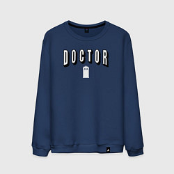 Свитшот хлопковый мужской Doctor tardis, цвет: тёмно-синий