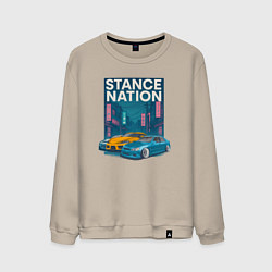 Мужской свитшот Stance Nation Supra MK5, Lexus IS300, 240SX