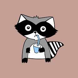 Свитшот хлопковый мужской Енот-мальчик, цвет: пыльно-розовый — фото 2