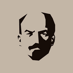 Свитшот хлопковый мужской Владимир Ленин абстрактный портрет, цвет: миндальный — фото 2