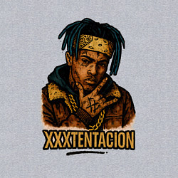 Свитшот хлопковый мужской XXXTentacion мультяшный стиль, цвет: меланж — фото 2