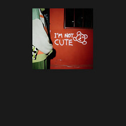 Свитшот хлопковый мужской Граффити медвежонок, цвет: черный — фото 2