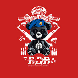 Свитшот хлопковый мужской Медведь десантник ВДВ, цвет: красный — фото 2