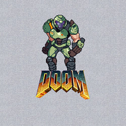 Свитшот хлопковый мужской Doom солдат марса, цвет: меланж — фото 2