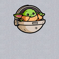 Свитшот хлопковый мужской Yoda baby, цвет: меланж — фото 2